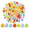 Transparent Acrylic Beads, Round, Mixed Color, 10x9mm, Hole: 2mm, about 100pcs/52g