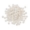 Brass Beads, Hollow Round, Silver, 4x3.5mm, Hole: 1.4mm