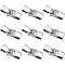 Brass Fold Over Clasps, Platinum, 36x12x6.5mm, Hole: 10x4mm