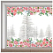PVC Window Static Stickers, Rectangle Shape, for Window Decoration, Flower, 280x1160mm