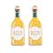 Alloy Enamel Pendants, Beer Bottle Charms, Golden, Gold, 34x11x1.5mm, Hole: 1.6mm