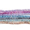 Transparent Baking Paint Glass Beads Strands, AB Color, Faceted, Round, Mixed Color, 3x2.5mm, Hole: 0.7mm, about 156~159pcs/strand, 14.80~14.96 inch(37.6~38cm)