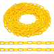 プラスチックアズキチェーン  オーバル  ゴールド  35x19x4mm&nbsp;FIND-WH0042-63-1