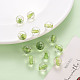 透明なアクリルビーズ  ラウンド  多面カット  黄緑  6x5.5mm  穴：1.4mm  約4160個/500g&nbsp;TACR-S154-11A-83-7