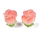 プラスチックビーズ  花  トマト  15x14x14mm  穴：1.2mm&nbsp;X-KY-N015-036C-2