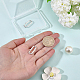 スターリングシルバースプリングリング留め金2個925個  長方形  銀  22x9x2.5mm  内径：18x4mm&nbsp;STER-WR0001-08-3