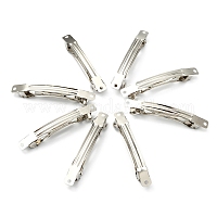 アイアン製ヘアバレッタパーツ  フランスヘアクリップパーツ  プラチナカラー  約78mm長  9 mm幅&nbsp;X-PJH1018Y
