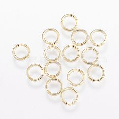 304ステンレススチールオープン丸カン  ラウンド  ゴールドカラー  20ゲージ  5x0.8mm  内径：3.3mm
