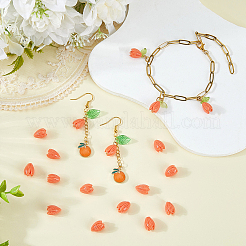 染色された合成サンゴビーズ100個  DIYのジュエリーには  ジャスミンの花  ライトサーモン  8~8.5x6.5~7mm  穴：1mm&nbsp;CORA-SC0001-19B
