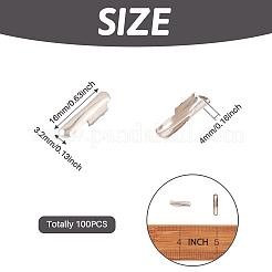 鉄製ハーフカバー圧着エンドキャップ  プラチナ  3.2x16x4mm&nbsp;IFIN-TAC0002-02