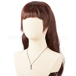 天然インディアン ナゲット ペンダント ネックレス 牛革コード付き  女性のためのアクセサリー用原石のアクセサリー  13.58~27.17インチ（34.5~69cm）&nbsp;NJEW-JN03882-03
