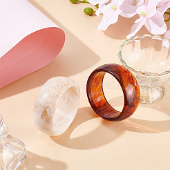 女性用2色アクリルバングル2個  リング  ミックスカラー  内径：2-5/8インチ（6.75cm）  1個/カラー  2色  2pc&nbsp;BJEW-UN0001-75