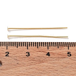 スターリングシルバーフラットヘッドピン925本  18KGP本金メッキ  22ゲージ  30x0.6mm  ヘッド：2mm&nbsp;STER-M117-03B-G