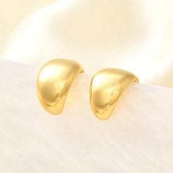 女性用ラックメッキ真鍮カフイヤリング  長持ちメッキ  鉛フリー＆カドミウムフリー  18KGP本金メッキ  12x14x10mm&nbsp;LS-EJEW-H091-17G