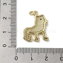 真鍮製マイクロパヴェキュービックジルコニアペンダント  カドミウムフリー＆鉛フリー  シェルと  18KGP本金メッキ  20x18x3mm  穴：3.4mm&nbsp;KK-Q808-41G