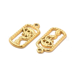 イオンプレーティング（IP）304ステンレスペンダント  アイチャーム付きオーバル  18KGP本金メッキ  24x12x1.5mm  穴：1.6mm&nbsp;STAS-B032-01G