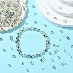 400個8色電気メッキガラスビーズ  ラウンド  ミックスカラー  5mm  穴：0.9~1mm  50個/カラー&nbsp;GLAA-CJ0002-74