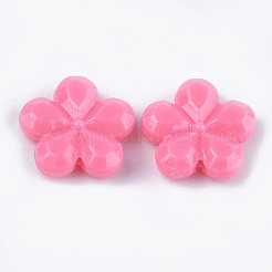 不透明なアクリルビーズ  多面カット  花  ミックスカラー  13x14.5x3.5mm  穴：1.5mm  約1050個/500g&nbsp;MACR-S296-63