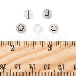 200個フラットラウンドアクリルビーズ  混合スタイル  ホワイト  7x3.5~4mm  穴：1.5~1.8mm&nbsp;TACR-FS0001-53