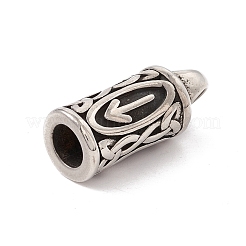 304ステンレスペンダント  ルーン/ futhark / futhorcの列  アンティークシルバー  25.5x10.5mm  穴：5mm&nbsp;STAS-E158-12AS