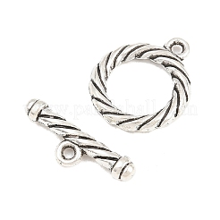 合金マンテル  ツイストリング  アンティークシルバー  20x20x3mm  穴：2.2mm&nbsp;FIND-D041-09AS-01