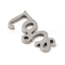 変色しない201ステンレススチールペンダント  単語の愛  ステンレス鋼色  7.5x16x1mm  穴：1.2mm&nbsp;STAS-A066-12P