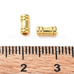 ラックメッキ真鍮ビーズ  カドミウムフリー＆鉛フリー  長持ちメッキ  コラム  ゴールドカラー  6x3mm  穴：1.4mm&nbsp;KK-H451-01G-01