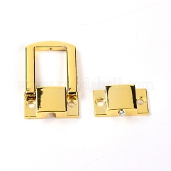 亜鉛合金ダイカストフィッティング  ダイカストロック  ゴールドカラー  30x24x6mm  穴：2.5mm&nbsp;FIND-WH0076-55C