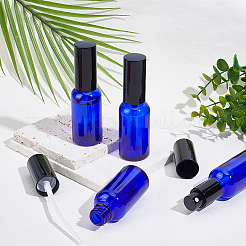 ガラス製エッセンシャルオイルの空のスプレーボトル  プラスチックふた付き  ブルー  3.3x10.8cm  容量：30ml（1.01fl.oz）&nbsp;MRMJ-GF0001-69A