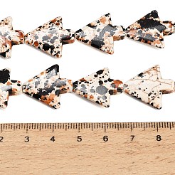 染め合成ターコイズビーズ連売り  ツリー  サドルブラウン  20x19x4.5mm  穴：1.5mm  約20個/連  15.75''（40センチメートル）&nbsp;GG-CBAAE19-03A-02