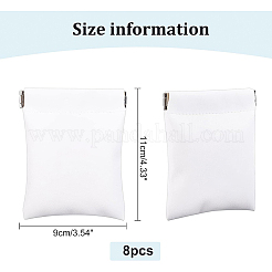 Pu レザー イヤホン ポーチ  ヘッドホン収納袋  スナップスプリングクロージャー付き  古いレース  11x9cm  8個/袋&nbsp;ABAG-BC0001-34B
