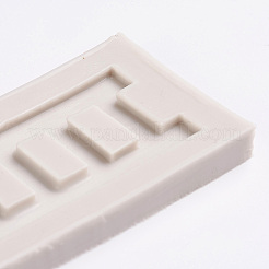 食品グレードのシリコンモールド  フォンダン型  DIYケーキデコレーション用  チョコレート  キャンディモールド  階段  グレー  82x41x7mm  内径：66x26mm&nbsp;LS-DIY-E022-03B