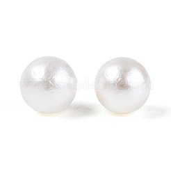 ABSパール調アクリルビーズ  穴がない  ラウンド  ベージュ  4mm  約12500個/500g&nbsp;OACR-S011-4mm-01