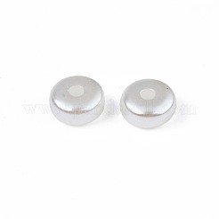 ABSプラスチックパール調ビーズ  フラットラウンド  乳白色  6x3mm  穴：1.5mm  約676個/48g&nbsp;LS-X-OACR-N008-109