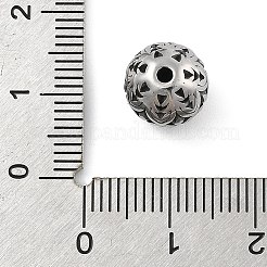 316サージカルステンレスビーズ  ラウンド  アンティークシルバー  10mm  穴：1.6mm&nbsp;STAS-S173-03AS