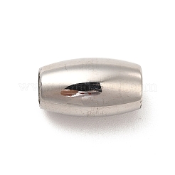 変色しない304ステンレススチールビーズ  ライス  ステンレス鋼色  12.5x7.5mm  穴：2.5mm&nbsp;STAS-D245-01P