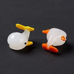 手作りランプワークビーズ  穴付き  クジラ  ミックスカラー  10x14x16mm  穴：1.2mm&nbsp;LAMP-G144-01