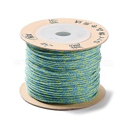 ポリエステルツイストコード  ラウンド  DIYのジュエリーには  淡緑色  1mm  約49.21ヤード（45m）/ロール&nbsp;OCOR-G015-01A-30