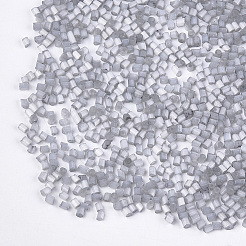 ガラス竹ビーズ  丸い穴  模造キャットアイ  ライトグレー  2~2.5x1.5~2mm  穴：0.8mm  約30000個/袋&nbsp;SEED-S023-15C-11