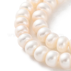 天然養殖淡水パールビーズ連売り  ロンデル  グレード4a++  古いレース  7~8mm  穴：0.7~0.8mm  約61~82個/連  13.46''~14.69''（34.2~37.3センチメートル）&nbsp;PEAR-I007-02N-05C