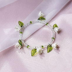300個のABSプラスチックイミテーションパールフラワービーズキャップ  5枚の花びらと6枚の花びら  淡黄色  6.5~12.5x8~15x3~7mm  穴：1.5mm&nbsp;KY-CJ0001-59