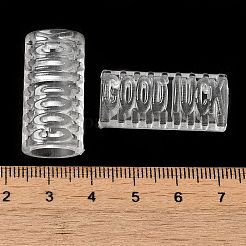 クリアアクリルヨーロピアンビーズ  大穴ビーズ  長方形  透明  30x14x10mm  穴：6x10.5mm  約274個/500g&nbsp;TACR-G048-13