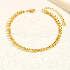 ボヘミア合金ツイストチェーンベルタッセルアンクレット（女性用）  ゴールドカラー  8-5/8インチ（220mm）&nbsp;FS-WG2F783-01