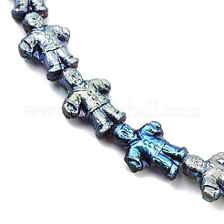 チェコ産プレスガラスビーズ  人間  カラフル  19x14.5x6mm  穴：0.9mm  約60個/袋&nbsp;GLAA-I061-29