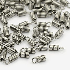 変色に強い304ステンレススチール製ターミネーター  脊髄コイル  ステンレス鋼色  8.5~10x4mm  穴：2mm&nbsp;STAS-E016-2A