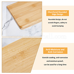 木製商品棚  プラスチックのパーツのある鉄ネジ  棚板  長方形  バリーウッド  20x15x2cm&nbsp;WOOD-WH0427-17