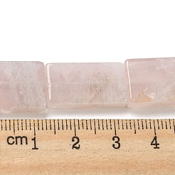 天然石ローズクォーツビーズ連売り  長方形  20x12x3mm  穴：1mm  約20個/連  15.75''（40センチメートル）&nbsp;G-M420-G07-01
