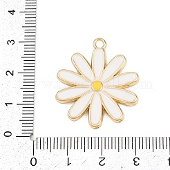 合金エナメルチャーム  花  ゴールドカラー  ミックスカラー  29x25x2.5mm  穴：2mm&nbsp;ENAM-H002-02G