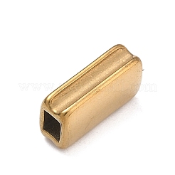 304ステンレススチールスライドチャーム  長方形  イオンプレーティング（ip）  ゴールドカラー  11x6x4mm  穴：3.5x2.5mm&nbsp;STAS-A138-08G
