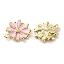 合金エナメルチャーム  花のチャーム  ゴールドカラー  ミックスカラー  15x13.5x3.5mm  穴：1.2mm&nbsp;ENAM-Q507-01G